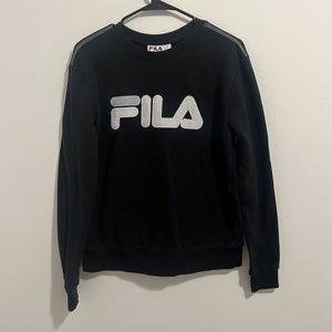 Fila Black Logo Long Sleeve Pullover